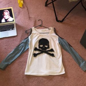 Trendy Skull and Studded Shirt